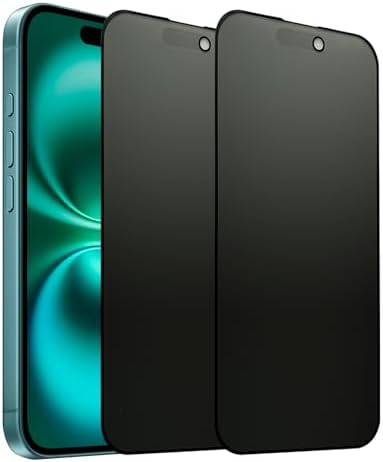 2-Pack Iphone 16 Pro Max 6.9-Inch Privacy Screen Protector, Smooth Touch Sensitive, Anti-Spy Anti-Glare Tempered Glass Protector - View #4