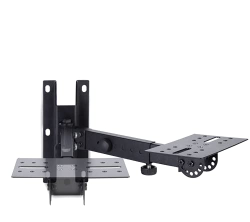 BIGalleons SPS-508 Speaker Wall Mount Stand, Rotatable Angle, Adjustable Swivel Tilt Speaker Mount Bracket, Home Surround Sound System 100 lbs Capacity (2 Packs, Black)