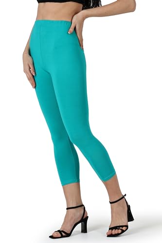 Image of Saundarya Calf Length Leggings for Women Sizes: Small Size (S /M) for 26-30 inches Waist, Regular Size (L /XL) for 30-36 inches Waist and Plus Size (2XL /3XL) for 36-40 inches Waist