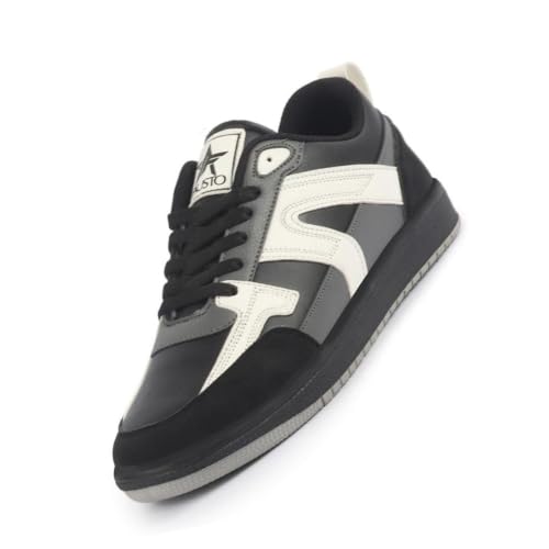 Image of FAUSTO Men Colorblocked Lace Up Sneakers | Classic Casual Shoe | Soft Cushioned Insole | Low Top Sneaker Shoes