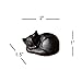 OwMell Tiny Sleeping Cat Statue Hand-Carved Healing Stone Gemstone Little Kitten Statue Figurine 2