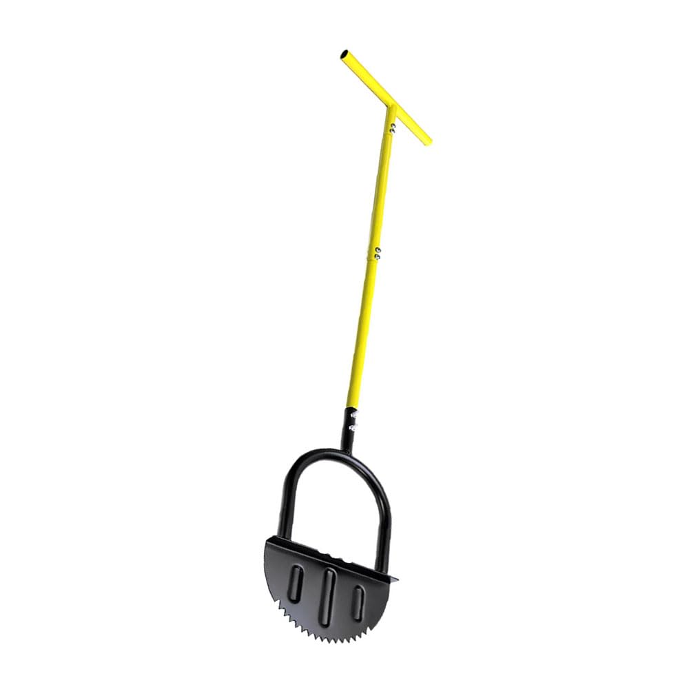 ZAWELIYO Half Moon Edger Manual Lawn Tool Tooth Step Edging Shovel Grass Garden Sidewalk Landscape Edger Grass Trimming Tool