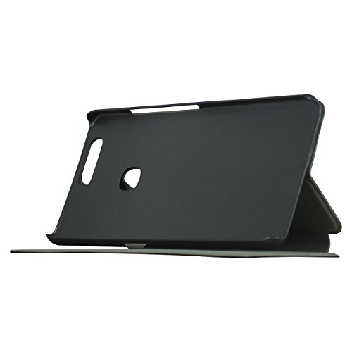 Image of Heartly Premium Luxury PU Leather Flip Stand Back Case Cover for Huawei Honor V8 - Black