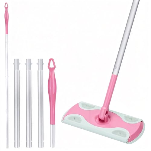 Mop Handle Compatible with Swiffer Detachable Pink Extra Long Mop Handle for Swiffer