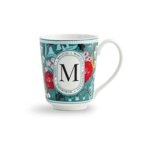 Image of Shay Alphabet Mug, 1 Pc, M, 300ml | Ceramic Mug |Glossy Finish | Ceramic Coffee Cup | Porcelain | Microwave Safe (Alphabet Mug - M)