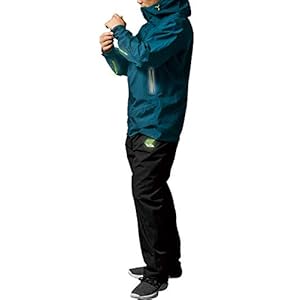 [マック] レインスーツ (耐水圧:10000mmH2O) (透湿度:5,000g/m2) (蓄光反射プリント) (ウエストひも調節) (裾調節テープ機能) (全方向ストレッチ/アクションカット) ブルー 3L" 