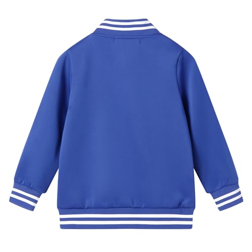 Image of LittleSpring Boys Girls Varsity Baseball Jacket Zip Up Bomber Jacket Thin 2-10Years
