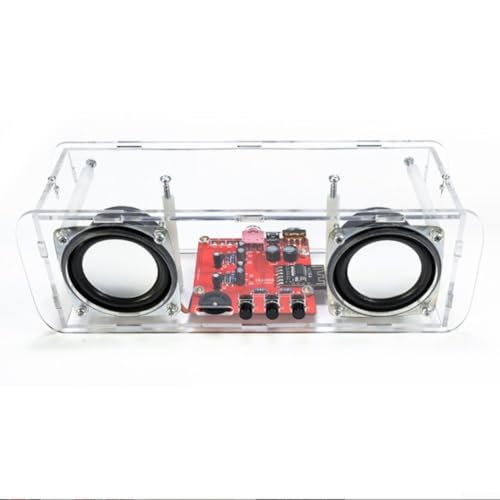 DIY Lautsprecher Bausatz Elektronisches Löten Praxis Kit MH-M18BT 3W Sound USB 5V Transparentes Gehäuse für Technikunterricht und Hobbybastler Komponenten Set(A)