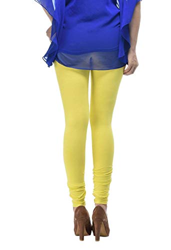 Image of Frenchtrendz Women's Cotton Spandex Stretchable Mid Rise Slim Fit Churidar Leggings Pull On
