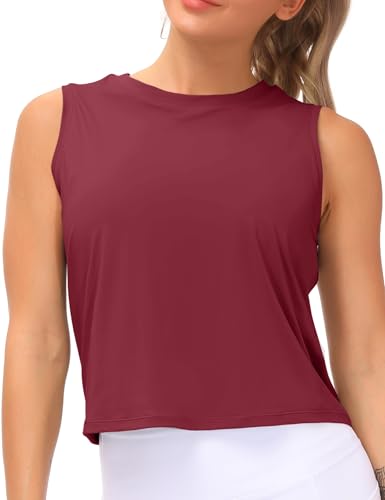 Image of THE GYM PEOPLE Women's Workout Tops in Ice Silk Quick Dry Sleeveless
