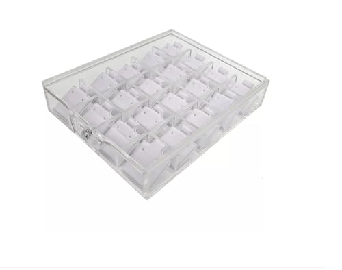 Consejos para Comprar Expositores y envases para bisutería los 10 mejores. 45 Charola con 20 divisiones Exhibidor para aretes, organizador de joyas, joyero acrilico, organizador de aretes porta aretes transparente, cajas para organización y exhibición de...