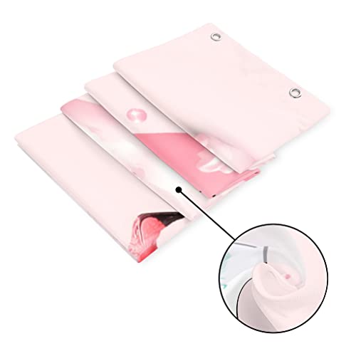 Fashion Flamingo Shower Curtain Pink Flamingo In Bathtub Shower Curtain With 12 Hooks Fabric Waterproof Curtains Get Naked Bathroom Curtain Decor 60''X72'' #TOP5
