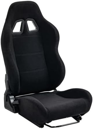 Hottoby Race Car Seat with Adjustable Slide Adapt Racing Wheel Stand Fit for Logitech G29 G920 G923,for Thrustmaster T128X T248 T458 T300RS T500RS T-GT,for Fanatec,No Racing Wheel,Shifter & Pedals