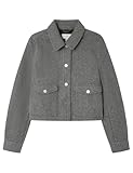 Springfield Brushed Short Length Cloth Coat with Zip Front Pockets Abrigo, Beige, 44 para Mujer