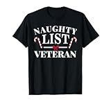 Photo Gallery naughty list veteran - maglietta divertente per natale maglietta Photo Gallery naughty list veteran - maglietta divertente per natale maglietta