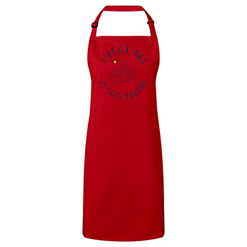 Tablier cuisine humour premium j'peux pas je suis fauché vêtement protection bavette