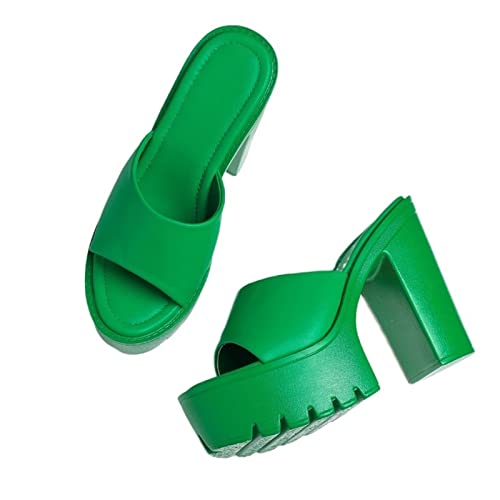 Chaussures talons hauts femmes avec plateforme pantoufles d'été peep toe blanc 2,5 UK