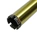 BOBKALATG Heavy Duty Wet Core Drill Bit 2.95 Inch, Turbo Teeth for Concrete Brick Asphalt, Dust Suppression Cooling Design, Hexagonal Thread Industrial Coring Tool (Gold)