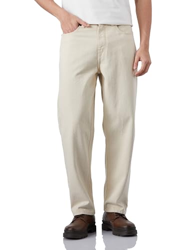 Image of Amazon Brand - Symbol Men's Baggy Fit Cotton Jeans | Mid Rise | Loose & Relaxed | Oversized Jeans Pant