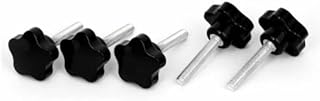 Tool parts M8x45mm Thread 40mm Dia Star Head Screw Clamping Knob Grips 5Pcs