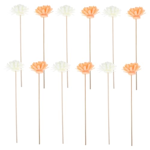DEARMAMY Artificial Flower Rattan Reed Diffuser Sticks 12pcs Scent Diffuser Sticks Home Fragrance Accessories