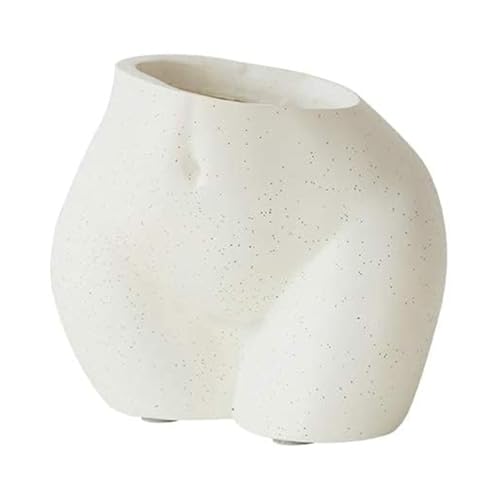 Evzvwruak Maceta con forma de cuerpo femenino con agujeros de drenaje, maceta de resina, bonita Navidad B