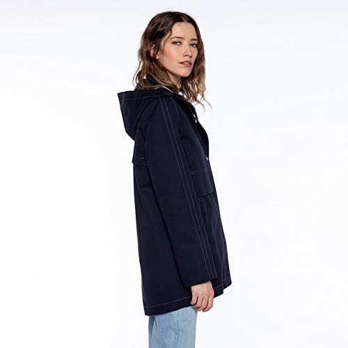 Parka 100% coton mi-longue à capuche Lauzerte veste mi-saison confortable
