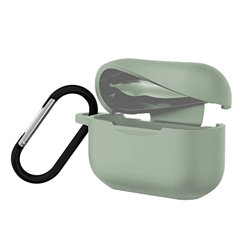 Image of GRIPP Rubon Silicone Case with Carabiner for AirPods Pro (1st Generation), 360 Shock Protection, Precise Cutout, Wireless Charging Support, Durable & Stylish - Green