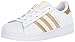 adidas Originals Kids' Superstar C, White/Gold Metallic/Blue, 13 M US Little Kid