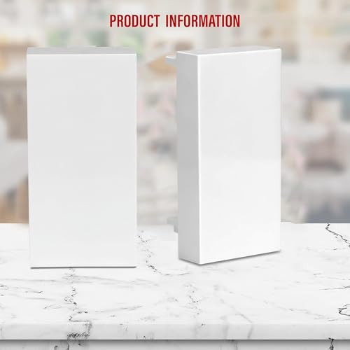 Image of MX Blank Dummy Cover 1 Module | 22.5 x 45mm Modular Socket Plate | Premium ABS Wall Plate for Covering Unused Switch Slots | Home & Office Use | White - Pack of 2