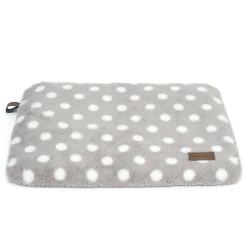 Deamoser Self Warming Mat for Cats Dogs Self Heating Thermal Pad for Crates Cages Couches Beds 24 L x 17.7 W with Removable Cover Non-Slip Bottom Indoor Outdoor Grey S
