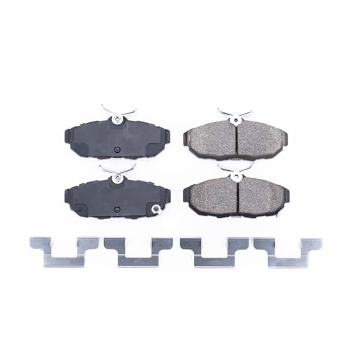 Image of PowerStop Rear Brake Pads for Ford Mustang 2011-14 - Z17 Ceramic Brake Pads with Installation Hardware, 17-1465