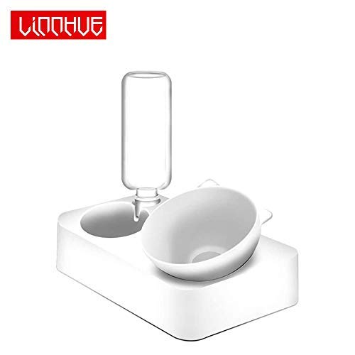 LINNHUE Set di Ciotole Doppie per Acqua e Cibo per...