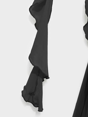 Image of CIDER Formal Dresses for Women Wedding Guest Dresses Summer Maxi Dress Sleeveless Mesh Ruffle Cocktail Dress Elegant Outfits