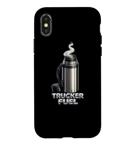 Camionneur Carburant Café Thermos Chauffeur de Camion Diesel Coque pour iPhone X/XS