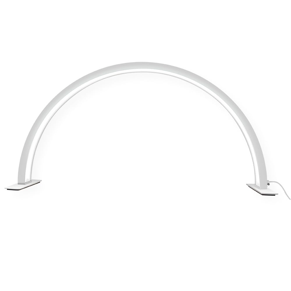 Andoer Lampada Da Tavolo A Led Da 56 Cm/22 Pollici A Forma Di Mezzaluna Luce Video Led Dimmerabile Regolabile Per La Lettura Streaming Live Registrazione Video Vlogging Manicure Salone Di Bellezza