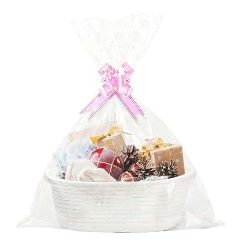 Panier cadeau naissance et anniversaire kit emballage complet blanc