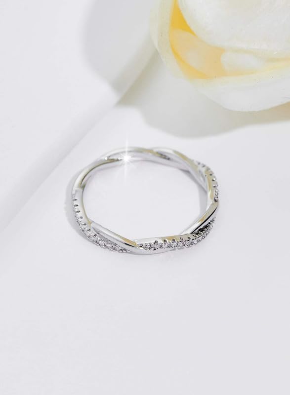 Luxury Engagement Wedding Rings for Women Fashion Shiny Sophisticated Zirconia-Embedded Jewelry for Birthday Valentine's Day Wedding Special Occasions4