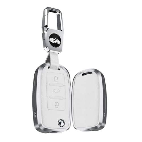 Étui de clé en alliage d'aluminium et cuir VW Golf Passat : blindage antichoc haute performance