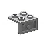 60 Piece Bracket 1 x 2-2 x 2 Inverted, Light Gray, Compatible with Lego Parts and Pieces