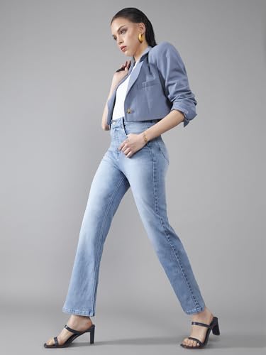 Image of Dolce Crudo Women's High Waist Straight Fit Jeans