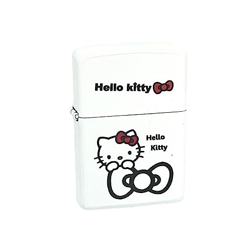 NIVEK Kitty Cat Metal Flip Top Lighter Y2k Cool Collectable Japanese Kawaii Refillable (Kitty Bows)