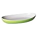 Omada Design Piatto da Portata Grande in Plastica Bicolore, Infrangibile, 38x23x6 cm, Made in Italy, Lavabile in Lavastoviglie, linea Trendy, Verde