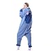 ZKomoL Pyjamas Onesies Cosplay Erwachsene Unisex Tiere Halloween Kostüm Kleid Loungewear, Tigermuster, Medium… (Blau Stich, M)