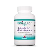 Nutricology Laktoferrin with Colostrum Supplement - Lactoferrin, Bovine Colostrum, Immunoglobulin, Lysozyme, IgG, IGA, IgM, Vegetable Capsules - 90 Count