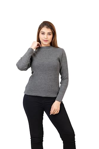 Image of TWENTY ME Winter Wear Casual Solid Acrylic Soft & Warm High Neck Skivvy for Women's