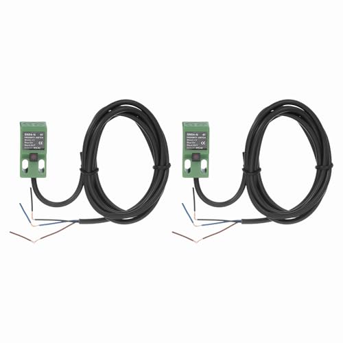 MECCANIXITY 2Pcs SN04-N Inductive Proximity Sensor, DC 6-36V 200mA NPN NO Normally Open Detection Approach Proximity Switch Detector 4mm 3 Wire for Industrial Automation,Green