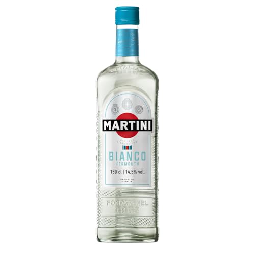 MARTINI Bianco weißer Wermut Aperitif 14 5% vol. 150cl / 1.5L italienischer Wermut angereichert mit aromatischen Kräutern und Blumen
