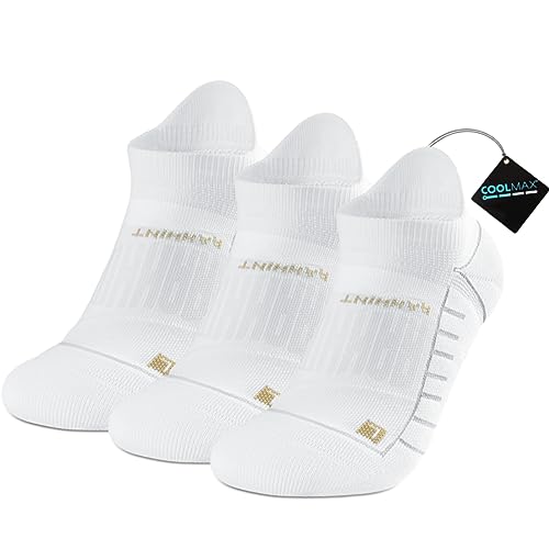 Rahhint Coolmax Compressione 3 Paia Corti Calze Running per Uomo e Donna, Anti-Vesciche, Calze Sportivi Uomo Donna, rinforzati tallone e punta, Umidità e Traspirazione