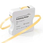 Annhua Dental Polishing Strips, 20μm Tooth File for Sharp Teeth, 4mm x 6M Composite Resin Dental Abrasive Strips for Teeth Cleaning, Grinding (Yellow)